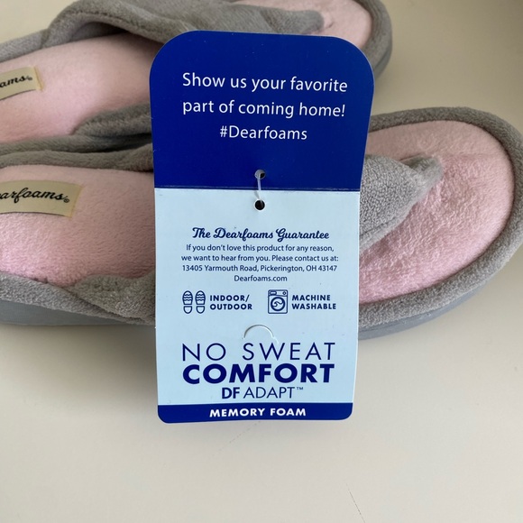 Dearfoams Memory Foam Pink Slippers - Picture 5 of 8